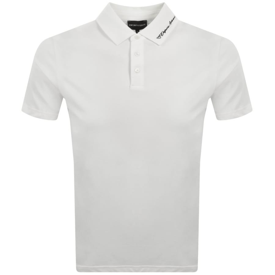 Image number 1 for Emporio Armani Short Sleeved Polo T Shirt White
