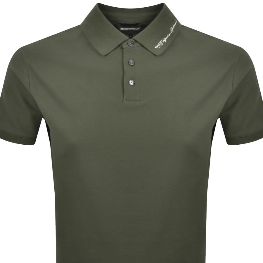 Image number 2 for Emporio Armani Short Sleeved Polo T Shirt Green