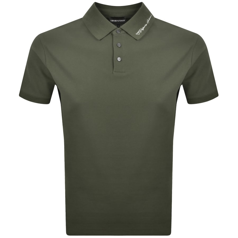 Image number 1 for Emporio Armani Short Sleeved Polo T Shirt Green