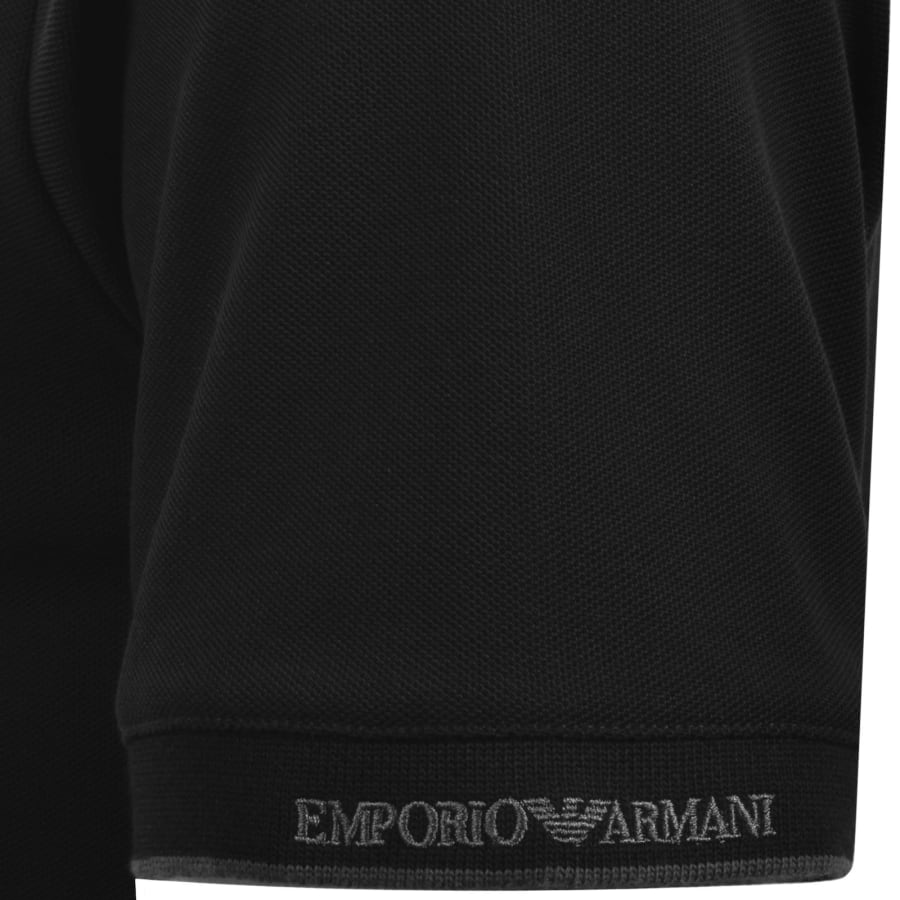 Image number 5 for Emporio Armani Short Sleeved Polo T Shirt Black