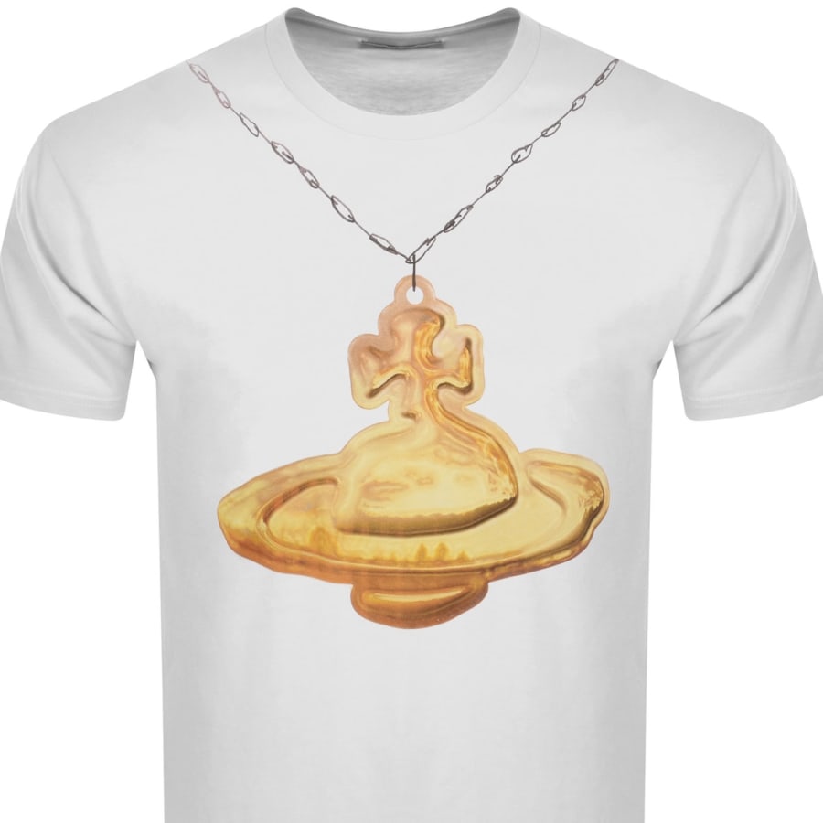 Image number 2 for Vivienne Westwood Gold Orb T Shirt White