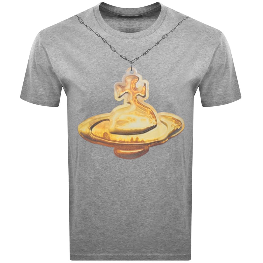 Image number 1 for Vivienne Westwood Gold Orb T Shirt Grey