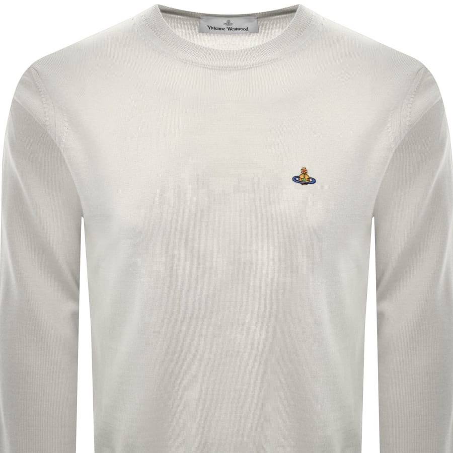Image number 2 for Vivienne Westwood Alex Round Neck Jumper Cream
