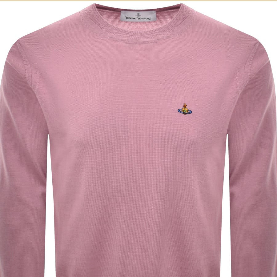 Image number 2 for Vivienne Westwood Alex Round Neck Jumper Pink