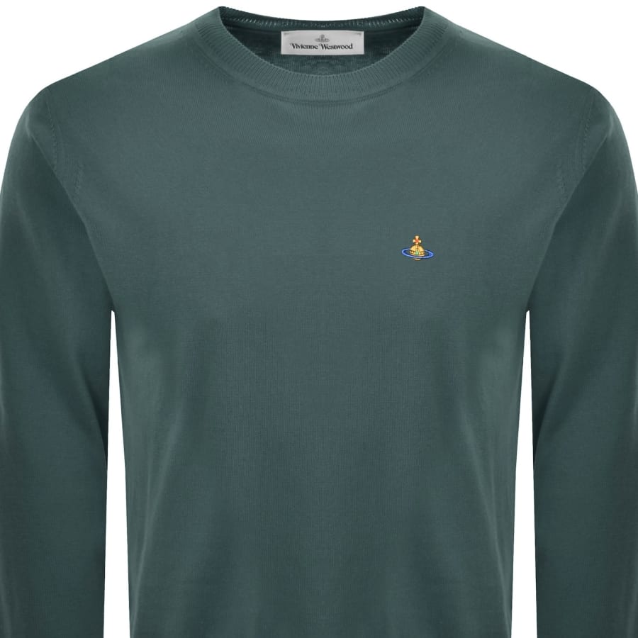 Image number 2 for Vivienne Westwood Alex Round Neck Jumper Green