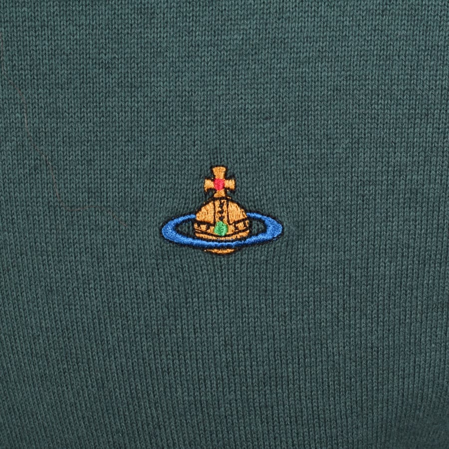 Image number 3 for Vivienne Westwood Alex Round Neck Jumper Green
