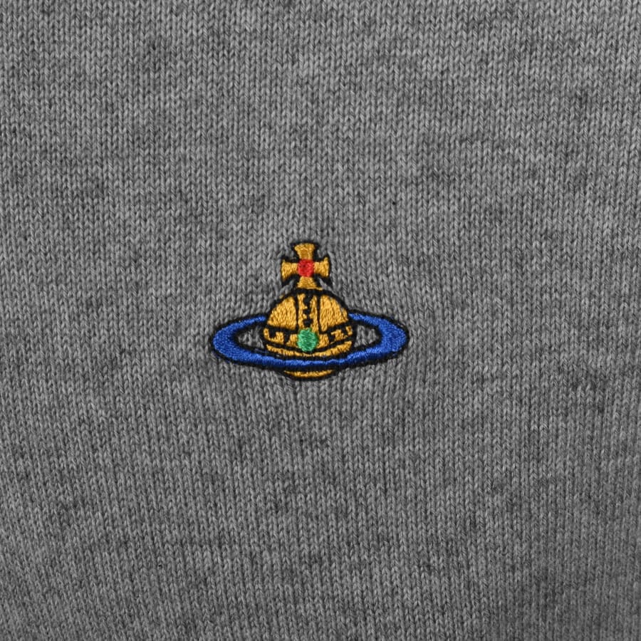 Image number 3 for Vivienne Westwood Alex Round Neck Jumper Grey