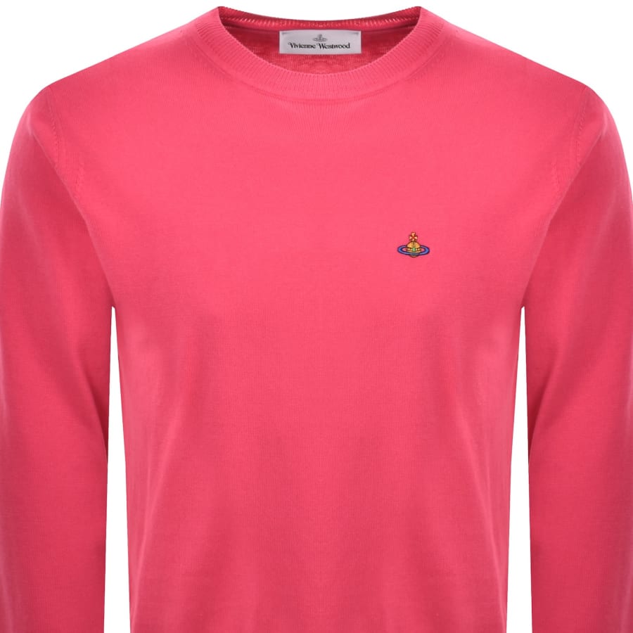 Image number 2 for Vivienne Westwood Alex Round Neck Jumper Pink