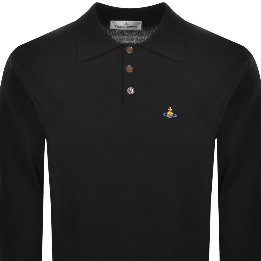 Image number 2 for Vivienne Westwood Merino Wool Polo Black