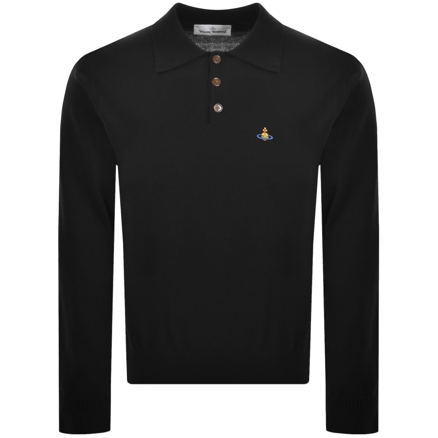 Image number 1 for Vivienne Westwood Merino Wool Polo Black