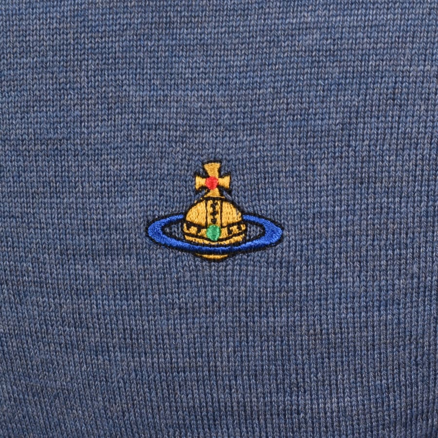 Image number 3 for Vivienne Westwood Merino Wool Polo Blue