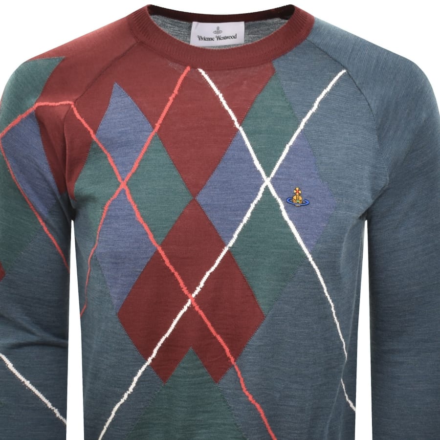 Image number 2 for Vivienne Westwood Argyle Jumper Blue