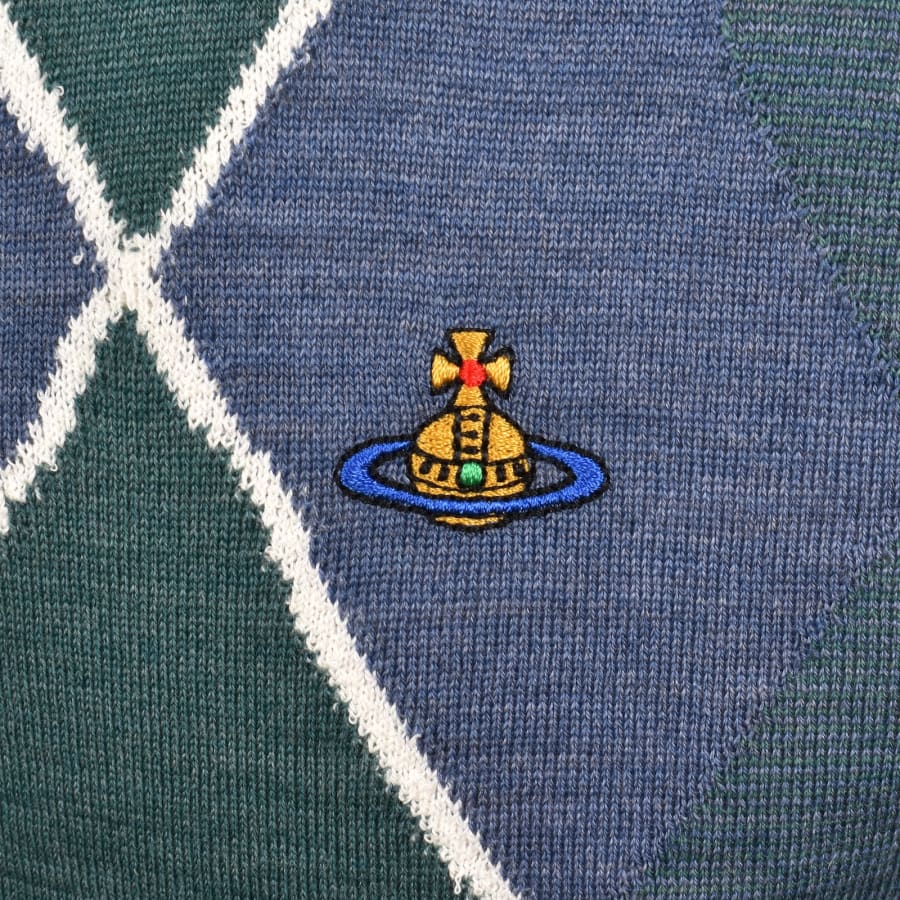 Image number 3 for Vivienne Westwood Argyle Jumper Blue