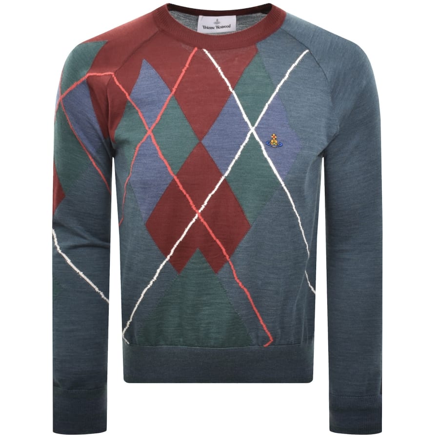Image number 1 for Vivienne Westwood Argyle Jumper Blue