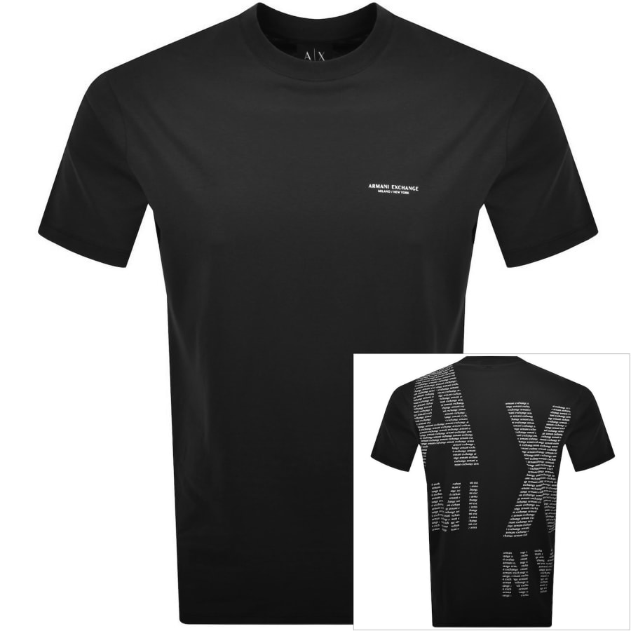 Image number 1 for Armani Exchange Regular Fit T Shirt Black