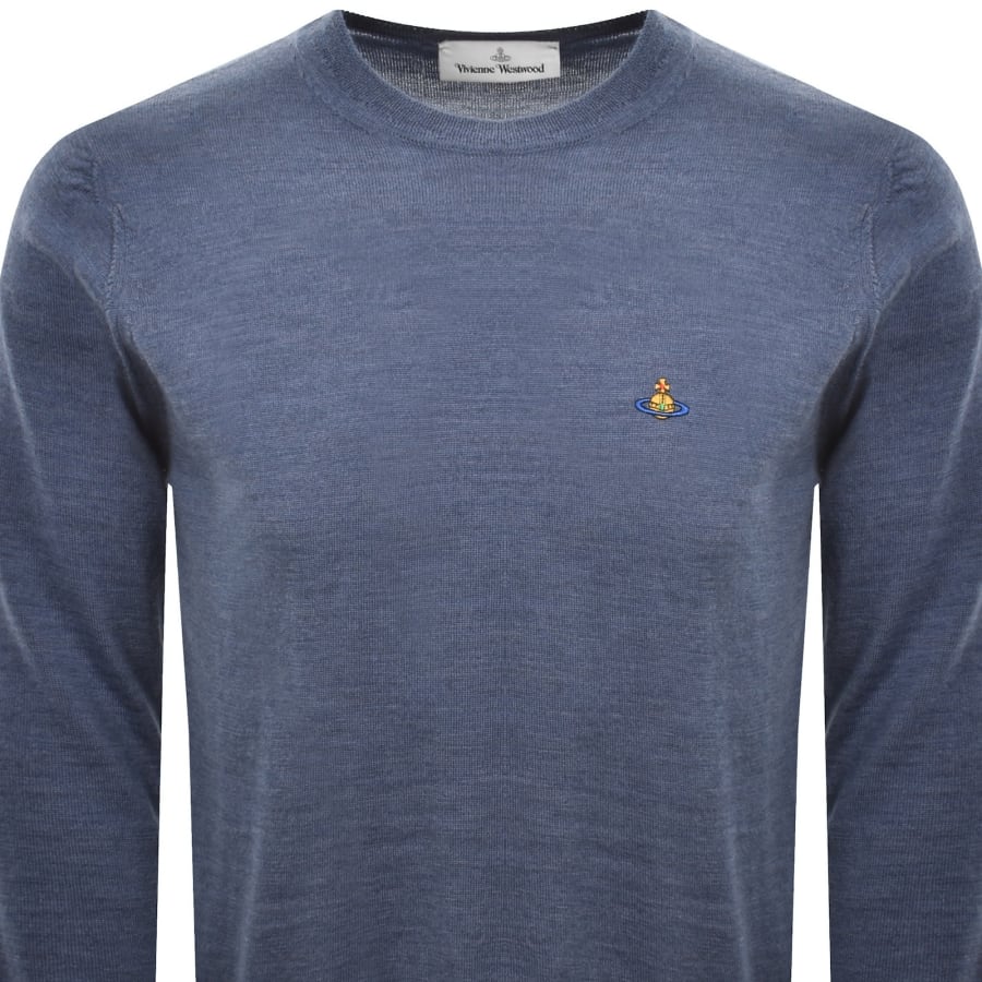 Image number 2 for Vivienne Westwood Alex Round Neck Jumper Blue