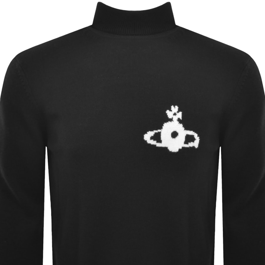 Image number 2 for Vivienne Westwood High Neck Knit Jumper Black