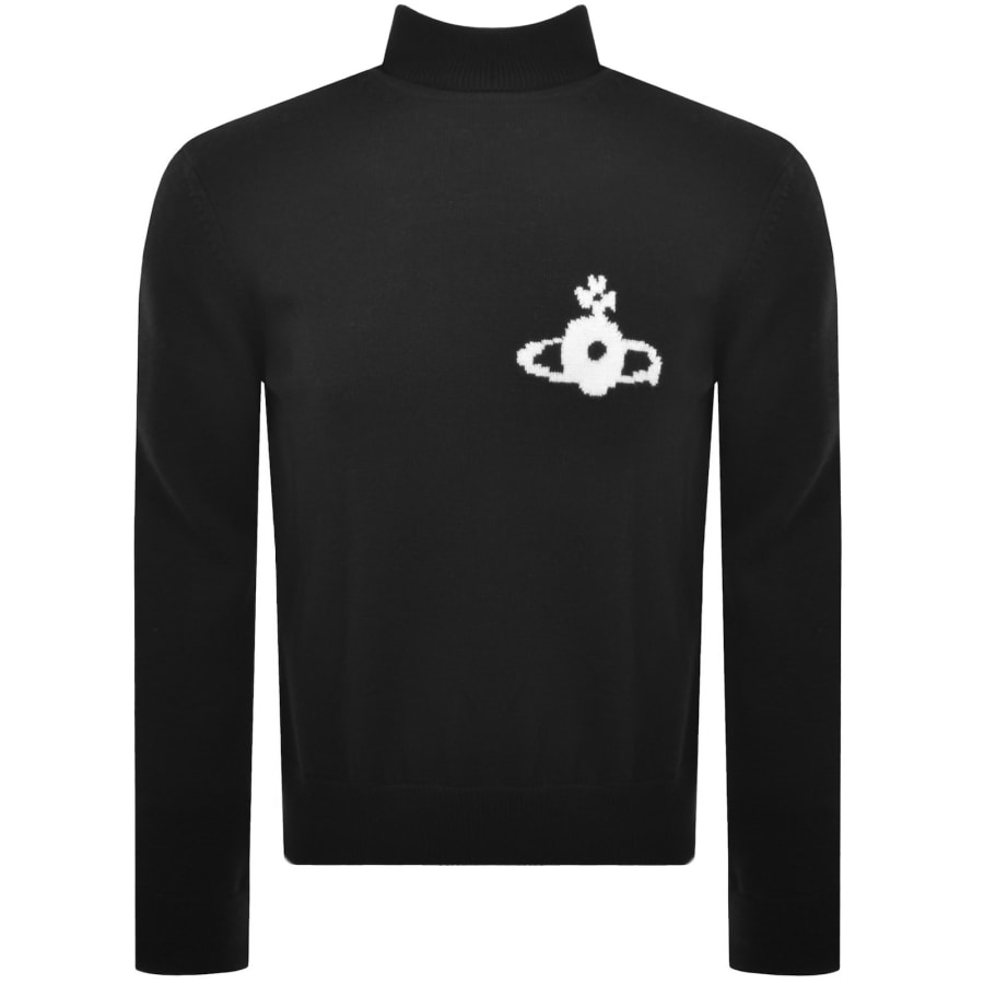 Image number 1 for Vivienne Westwood High Neck Knit Jumper Black