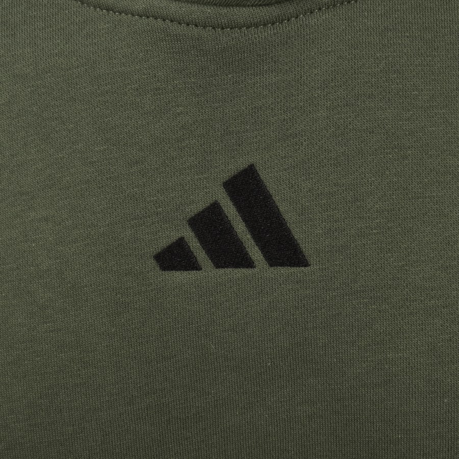 Image number 3 for adidas Sportswear 3 Stripe Hoodie Olive Green