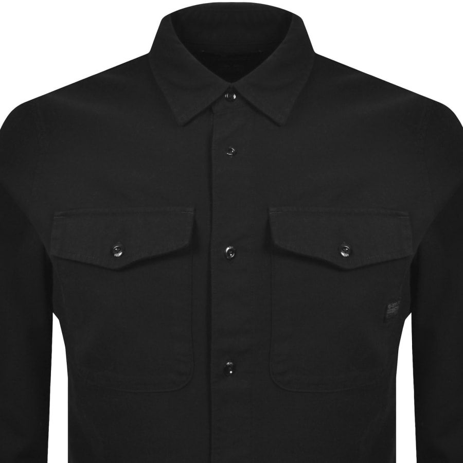 Image number 2 for G-Star Marine Slim Long Sleeved Shirt Black