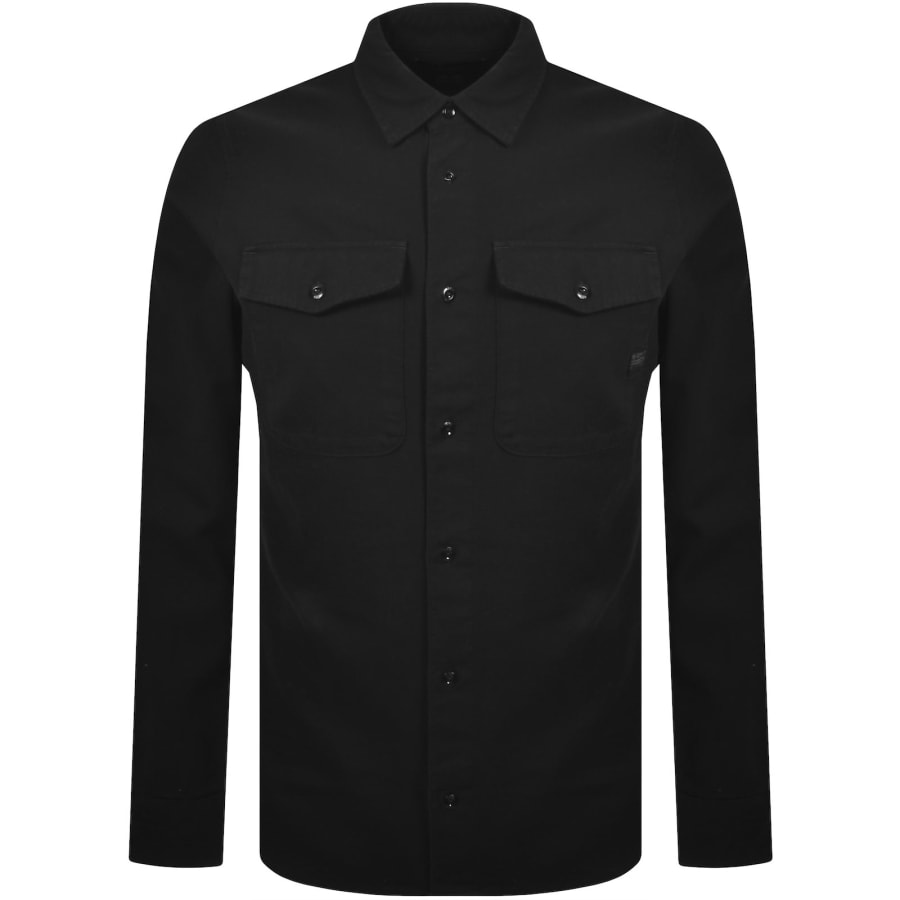 Image number 1 for G-Star Marine Slim Long Sleeved Shirt Black