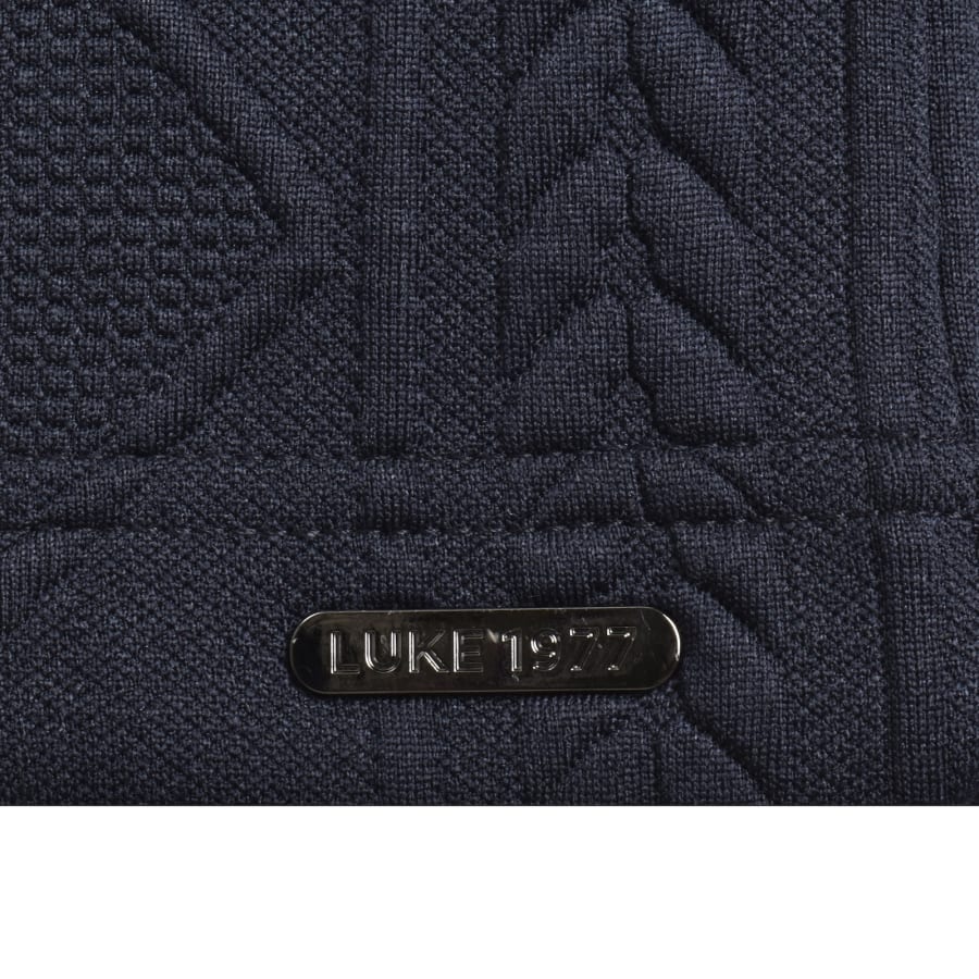 Image number 3 for Luke 1977 LA FE Knitted Polo Dark Navy