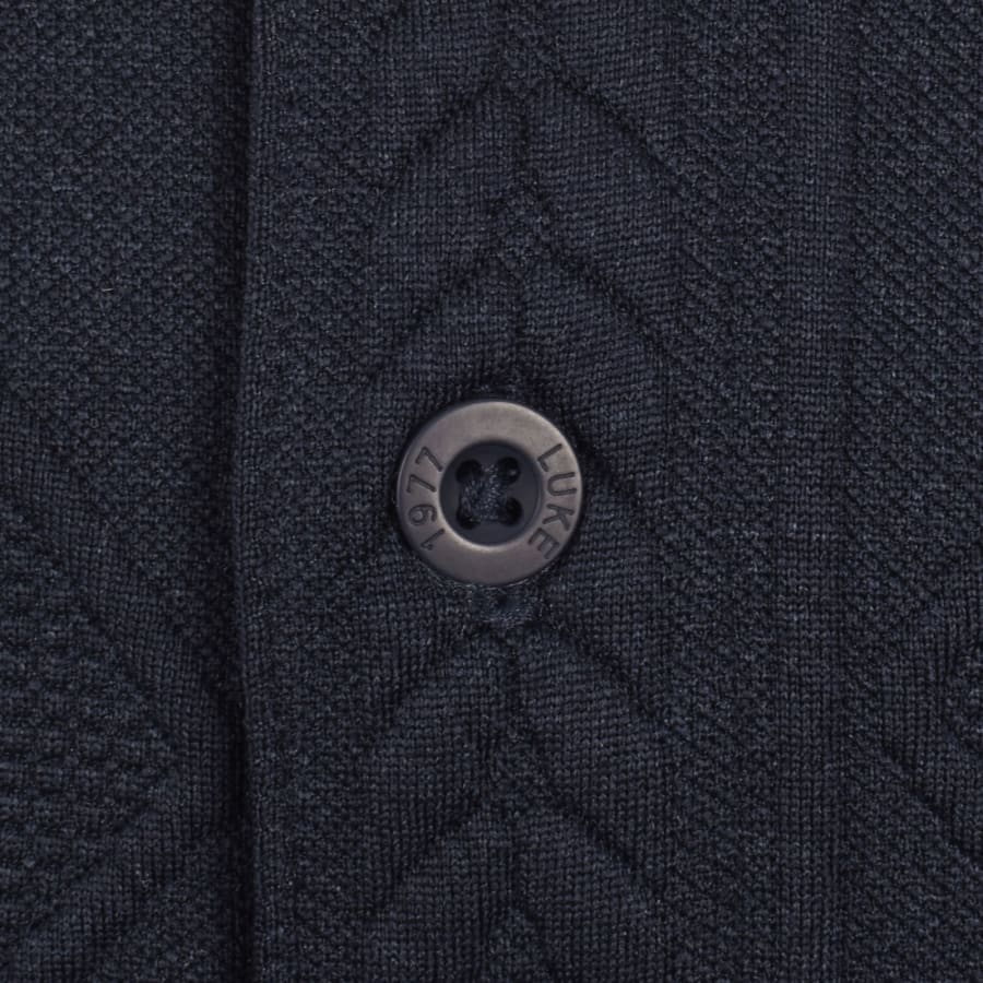 Image number 4 for Luke 1977 LA FE Knitted Polo Dark Navy