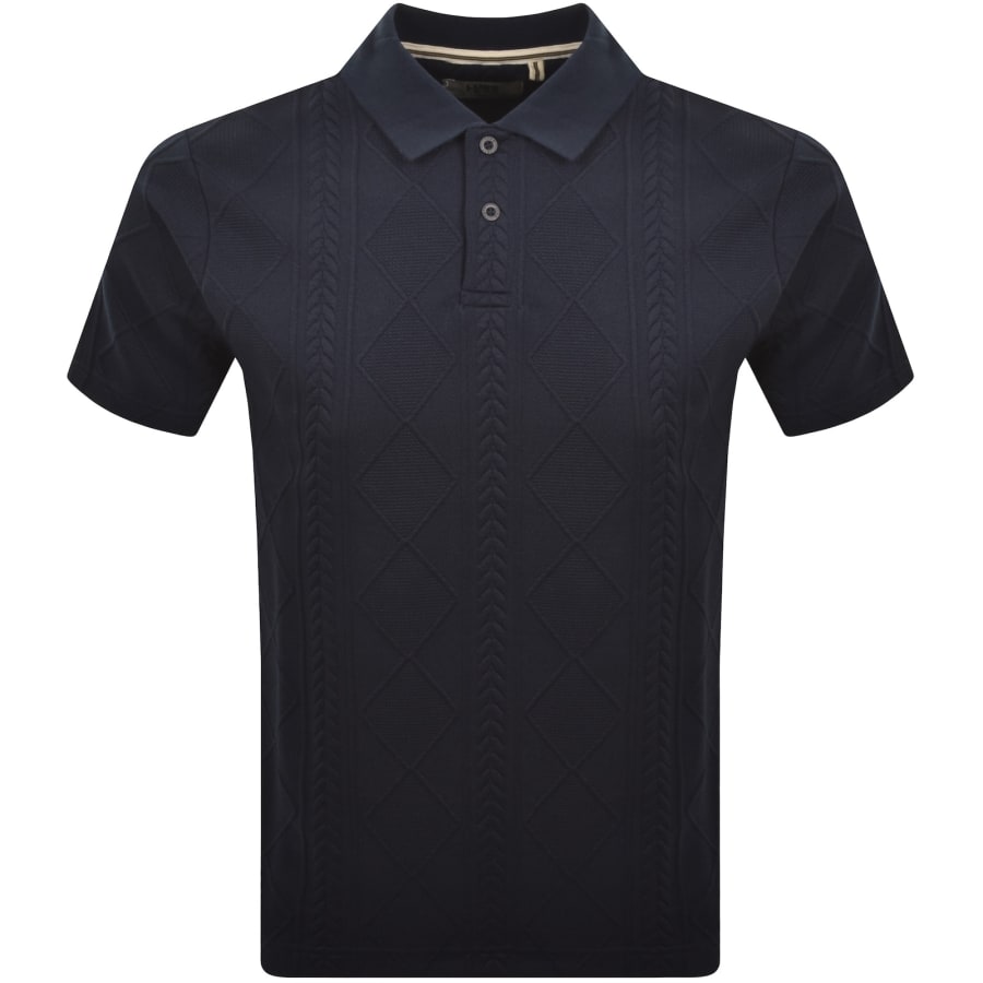 Image number 1 for Luke 1977 LA FE Knitted Polo Dark Navy