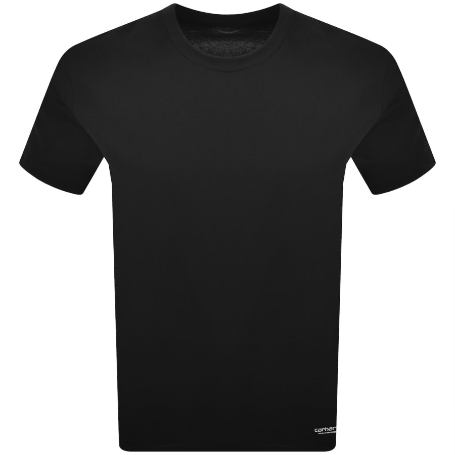 Image number 2 for Carhartt WIP 2 Pack Short Sleeved T Shirt Black