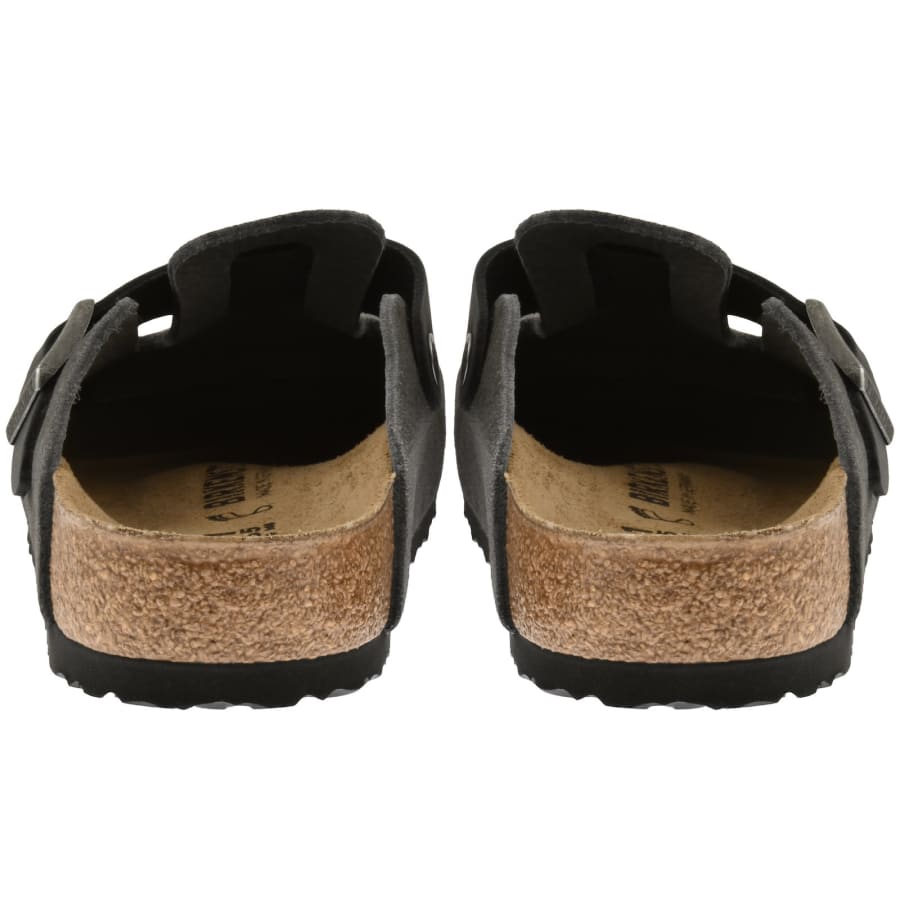 Image number 3 for Birkenstock Boston BS Mules Charcoal Grey