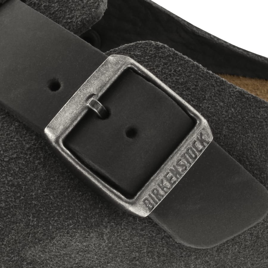 Image number 4 for Birkenstock Boston BS Mules Charcoal Grey