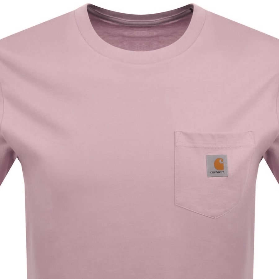 Image number 2 for Carhartt WIP Pocket Short Sleeved T Shirt Pink