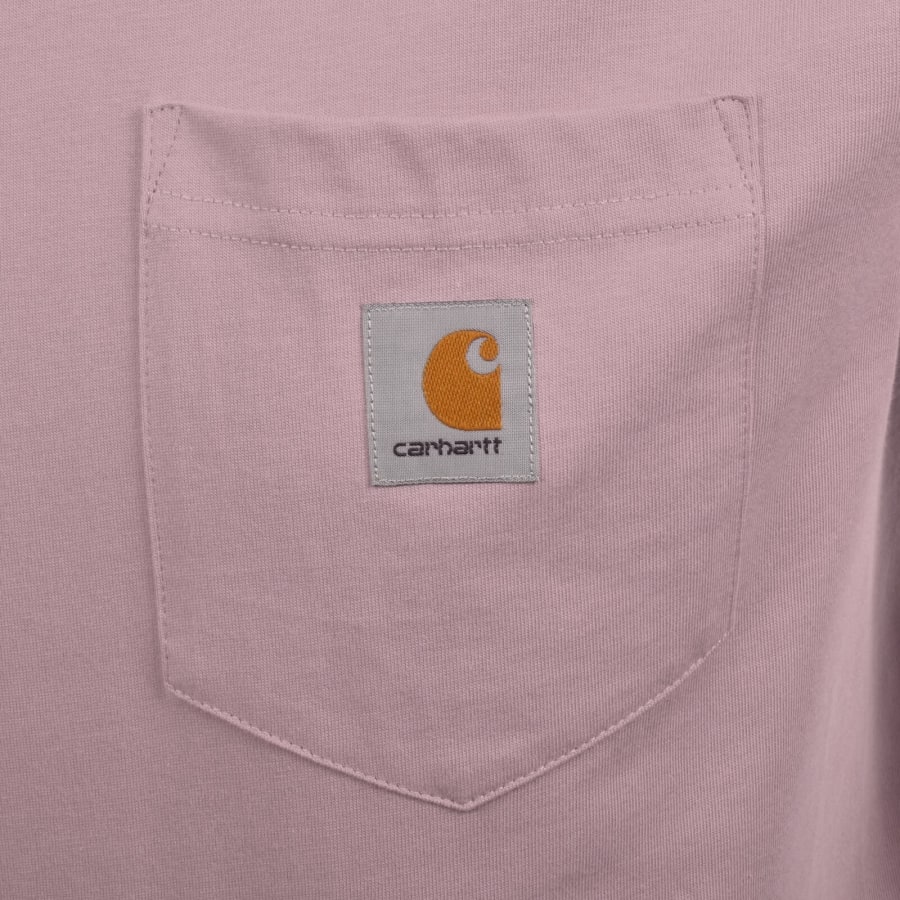 Image number 3 for Carhartt WIP Pocket Short Sleeved T Shirt Pink
