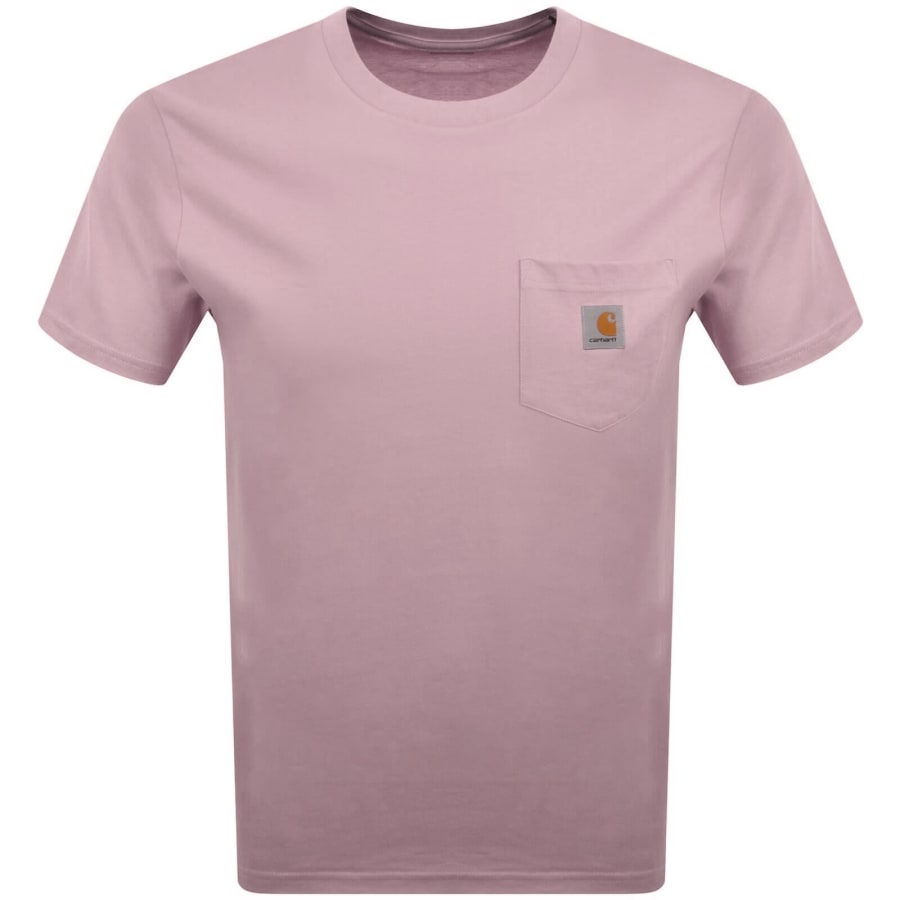 Image number 1 for Carhartt WIP Pocket Short Sleeved T Shirt Pink