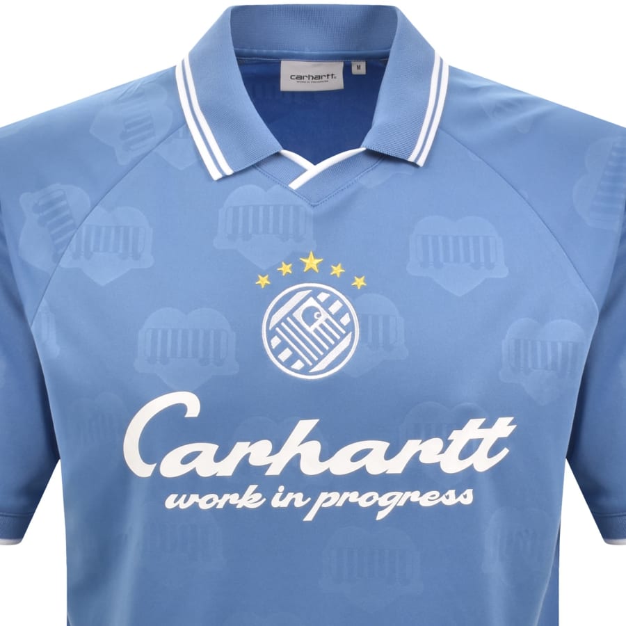 Image number 2 for Carhartt WIP Terrace Football T Shirt Blue