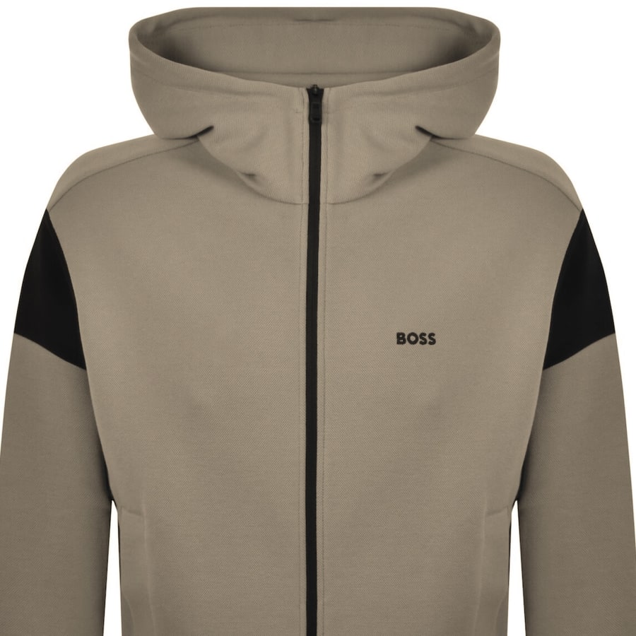 Image number 2 for BOSS Union Saggy Full Zip Hoodie Grey