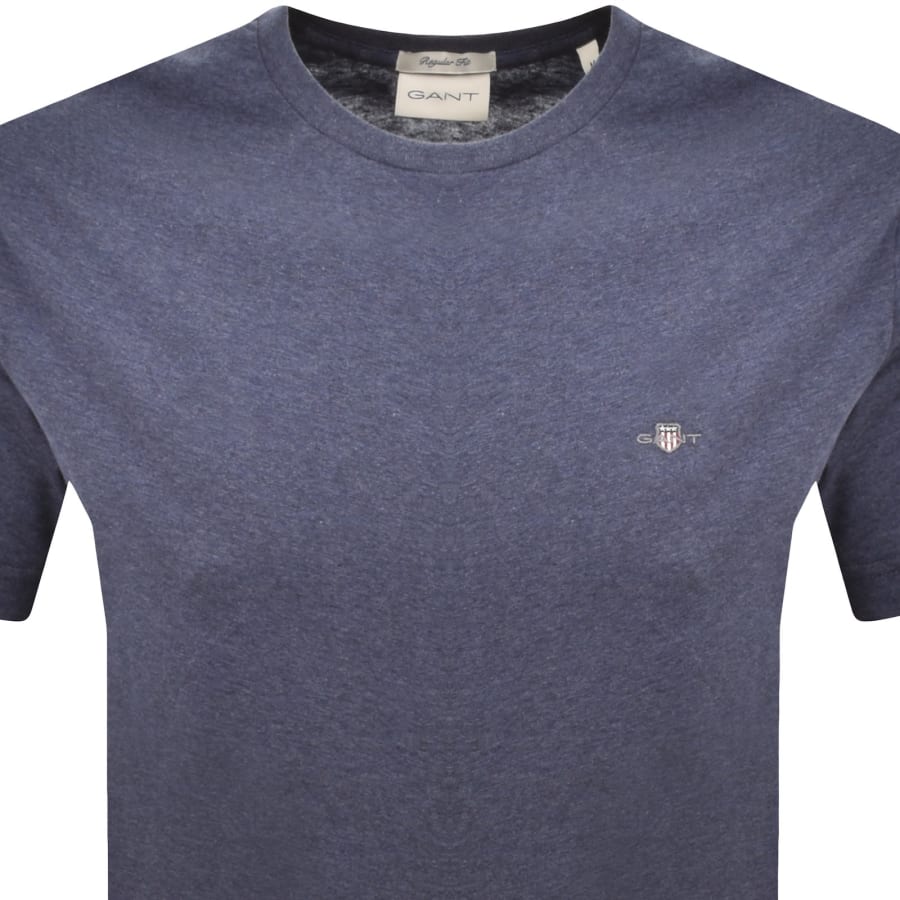 Image number 2 for Gant Original Regular Shield T Shirt Blue