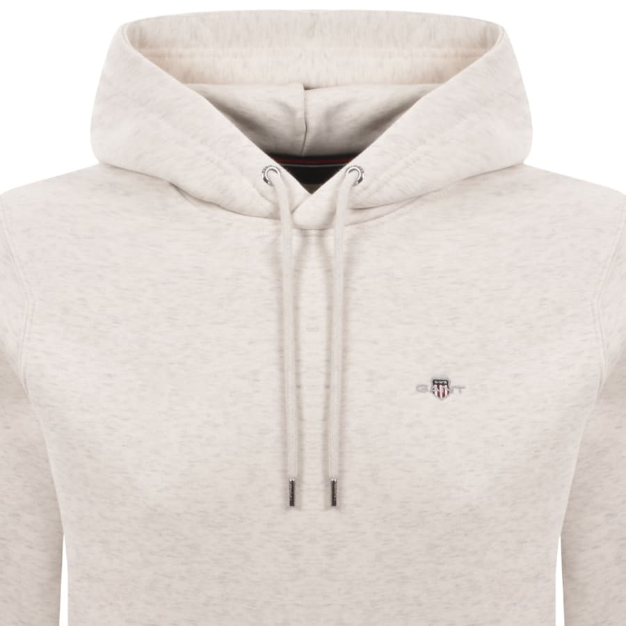 Image number 2 for Gant Regular Shield Hoodie Cream