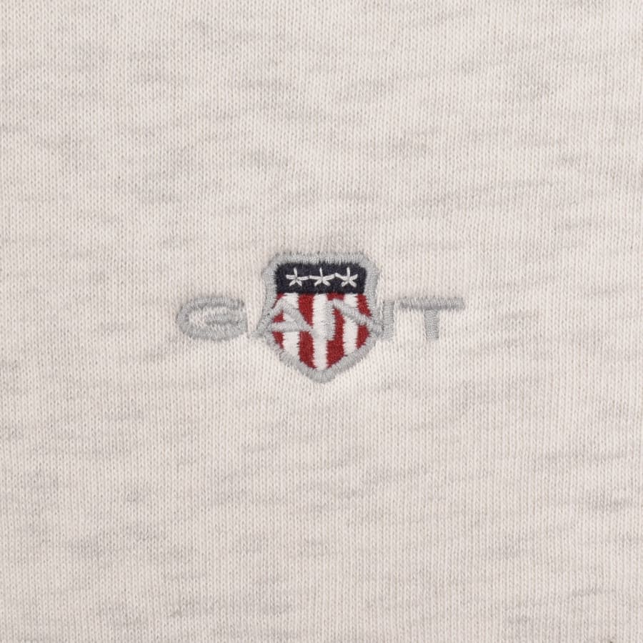 Image number 3 for Gant Regular Shield Hoodie Cream