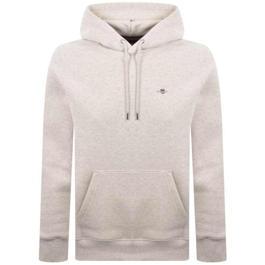 Image number 1 for Gant Regular Shield Hoodie Cream