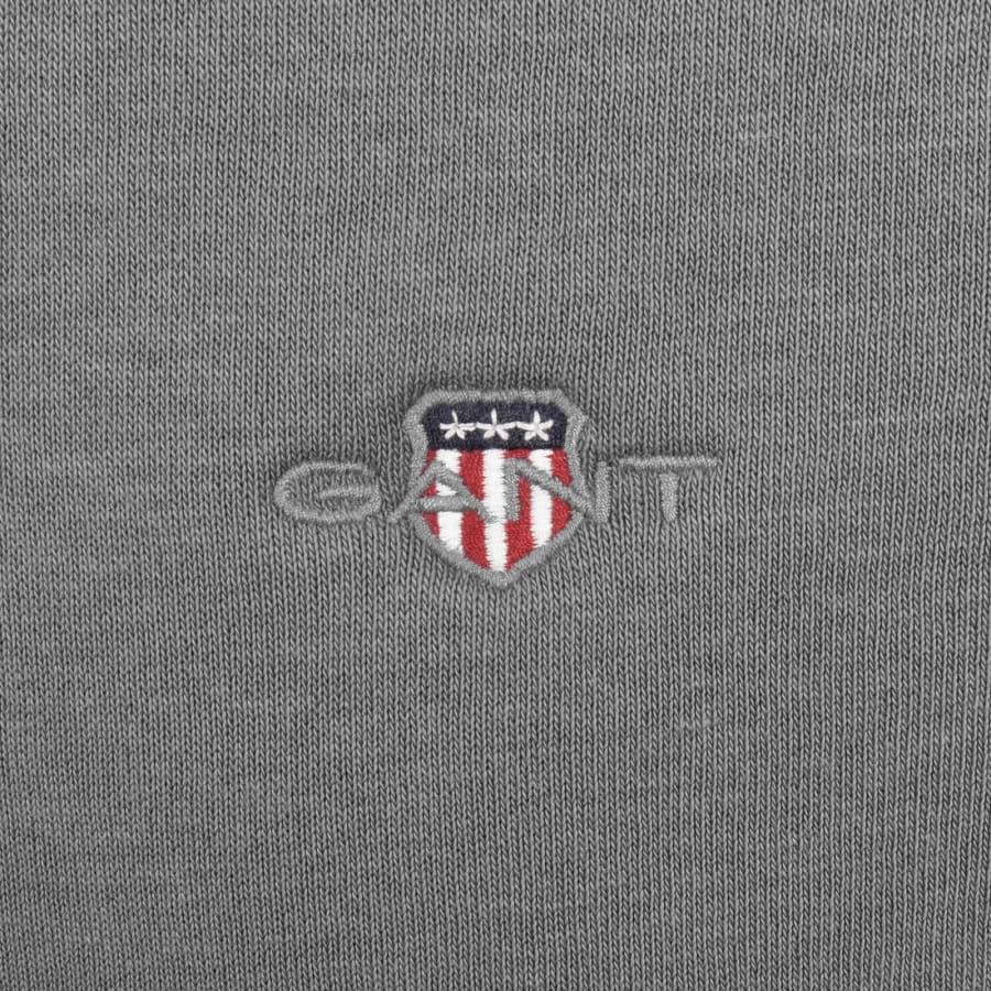 Image number 3 for Gant Regular Shield Hoodie Mid Grey