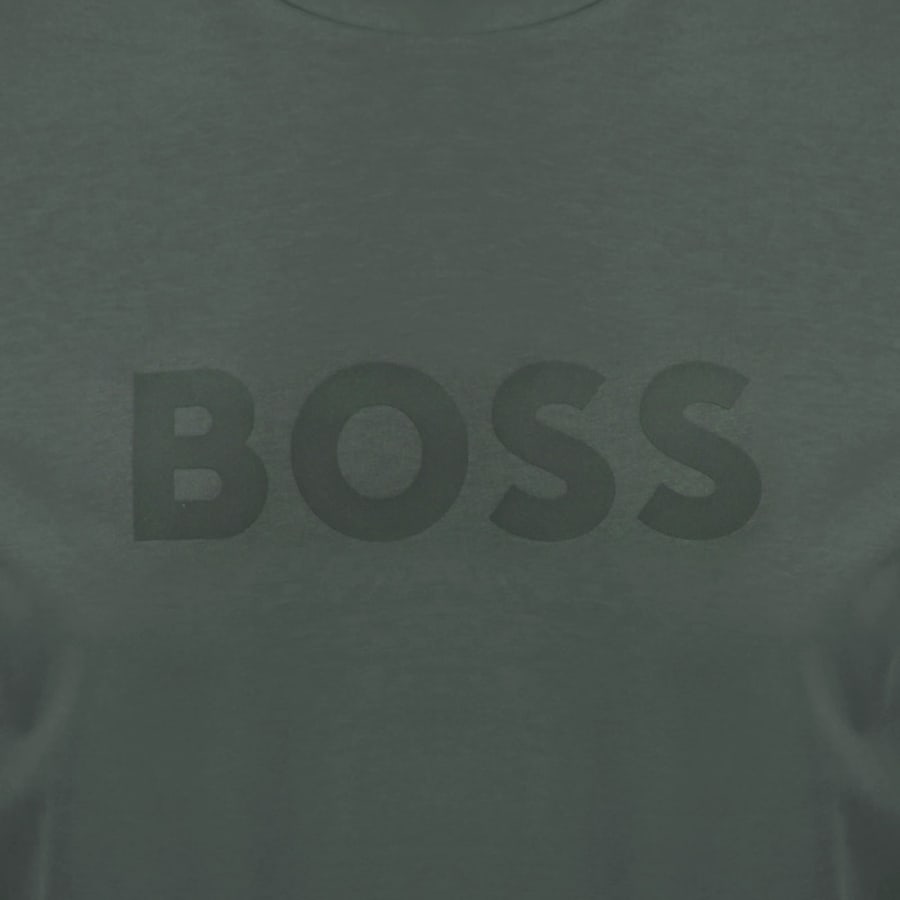 Image number 3 for BOSS Regular Fit Logo T Shirt Dark Green