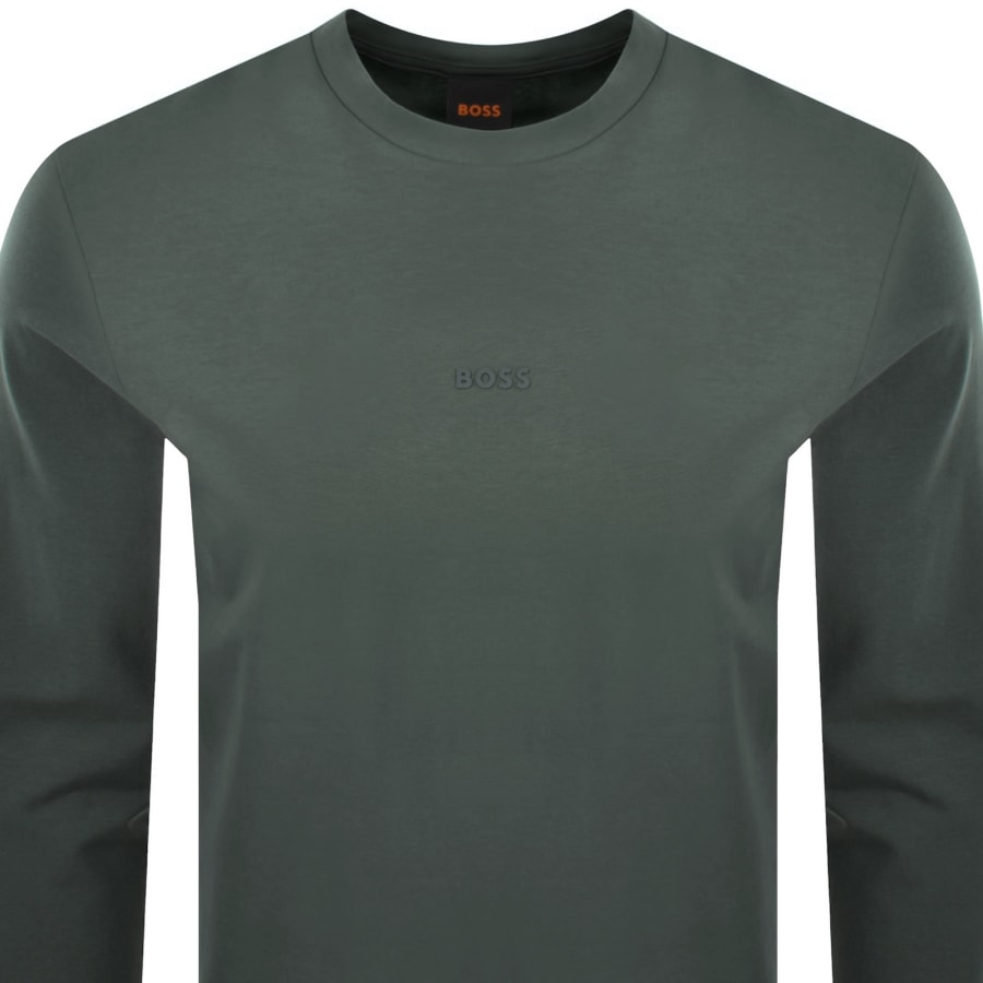 Image number 2 for BOSS TChark Long Sleeve T Shirt Dark Green