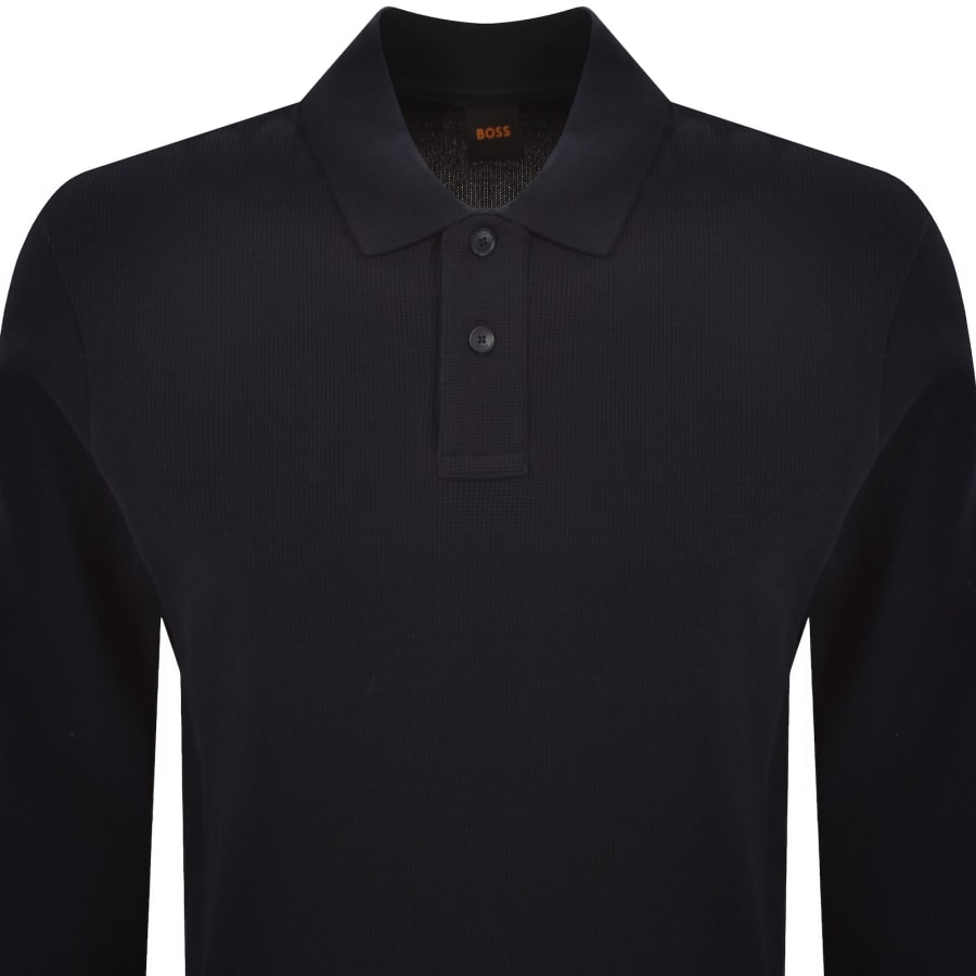 Image number 2 for BOSS Petempestolong Polo T Shirt Dark Blue