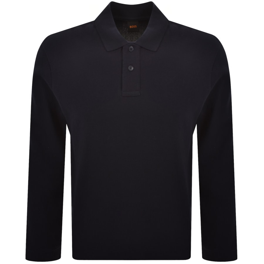 Image number 1 for BOSS Petempestolong Polo T Shirt Dark Blue
