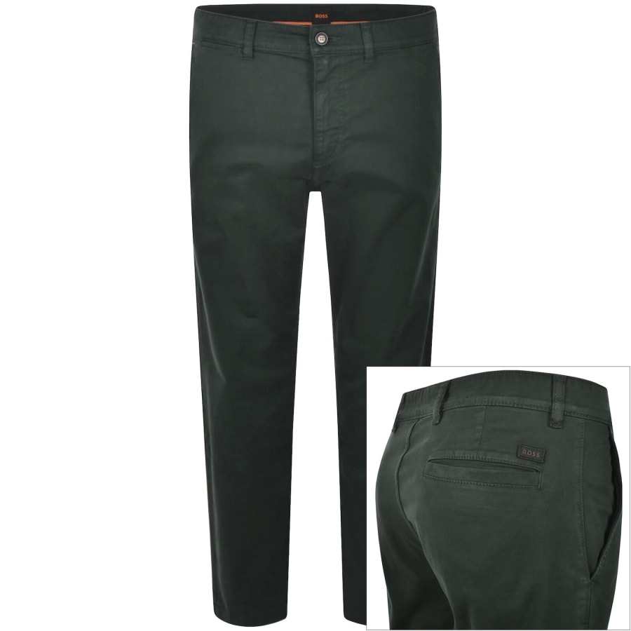Image number 1 for BOSS Chino Slim Trousers Green
