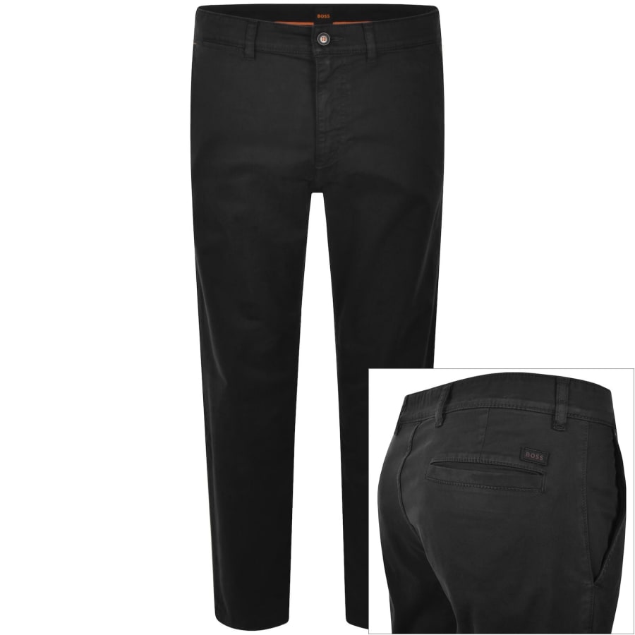 Image number 1 for BOSS Regular Fit Chinos Black