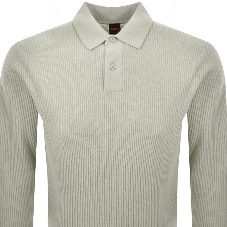 Image number 2 for BOSS Afedro Wool Blend Knit Polo Light Beige