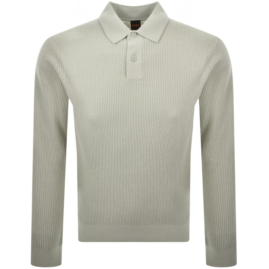Image number 1 for BOSS Afedro Wool Blend Knit Polo Light Beige