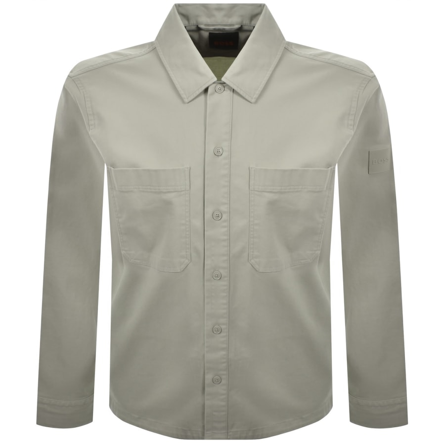 Image number 2 for BOSS Locky 4 Overshirt Beige